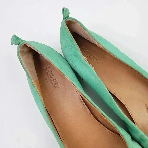 J. Crew Cece Green Suede Ballet Flats - 9.5 - Picture 8 of 10